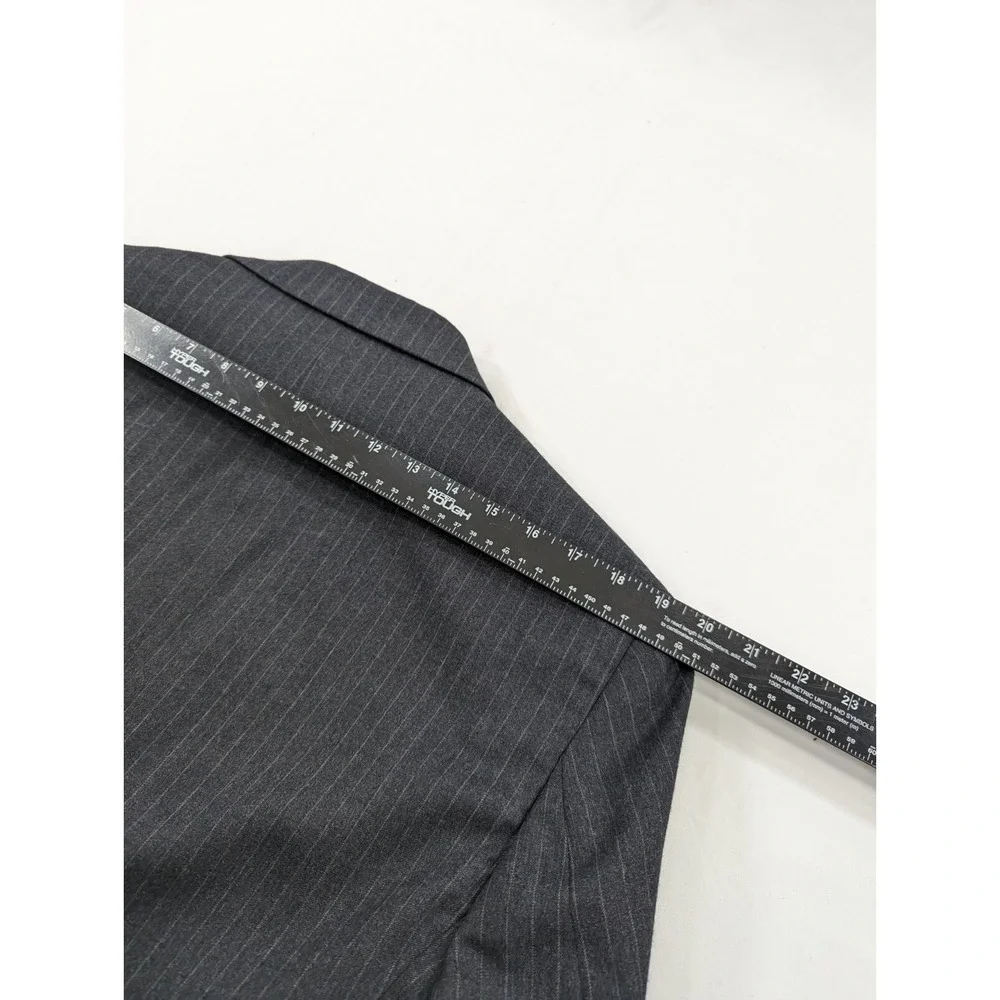 Jos. A. Bank Blazer Sport Suit Jacket Wool Cashmere 41R Charcoal Gray Pin Stripe